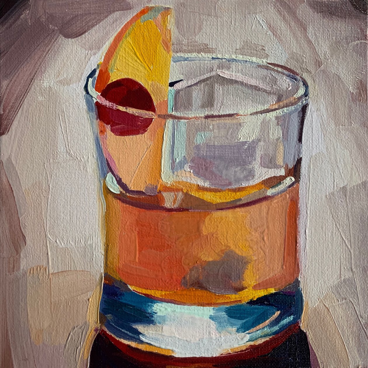 kokteyl 4, 2019 (gemide yağ) by Barbara Hoogeweegen