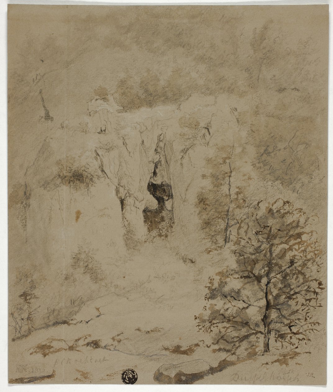 kayalık manzara by Barend Cornelis Koekkoek
