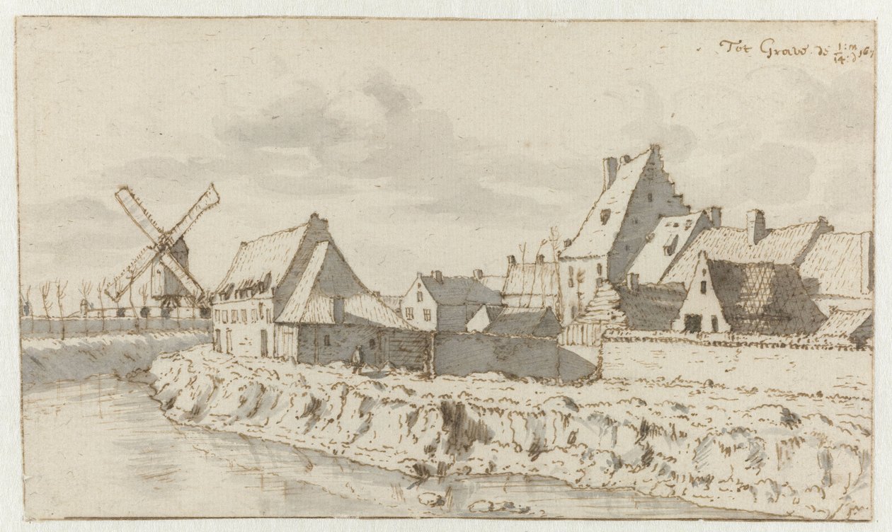 Mezar Görünümü, Kuzey Brabant by Barend Klotz (attributed to)
