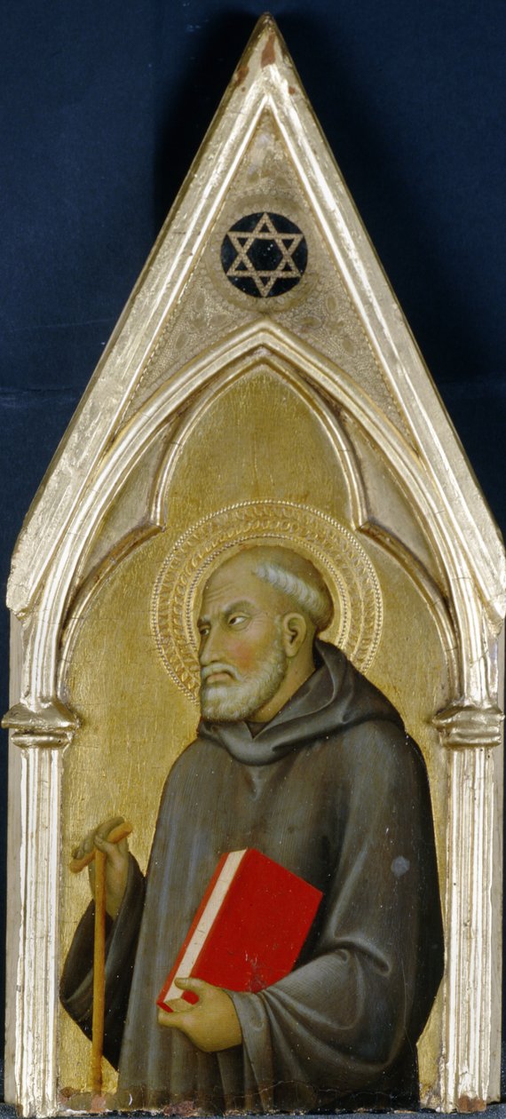 Aziz, c.1340 (kavak ağacı üzerinde tempera) by Barna da Siena