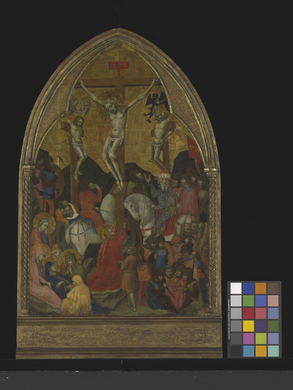 Çarmıha germe (ahşap üzerine tempera ve altın) by Barnaba da Modena