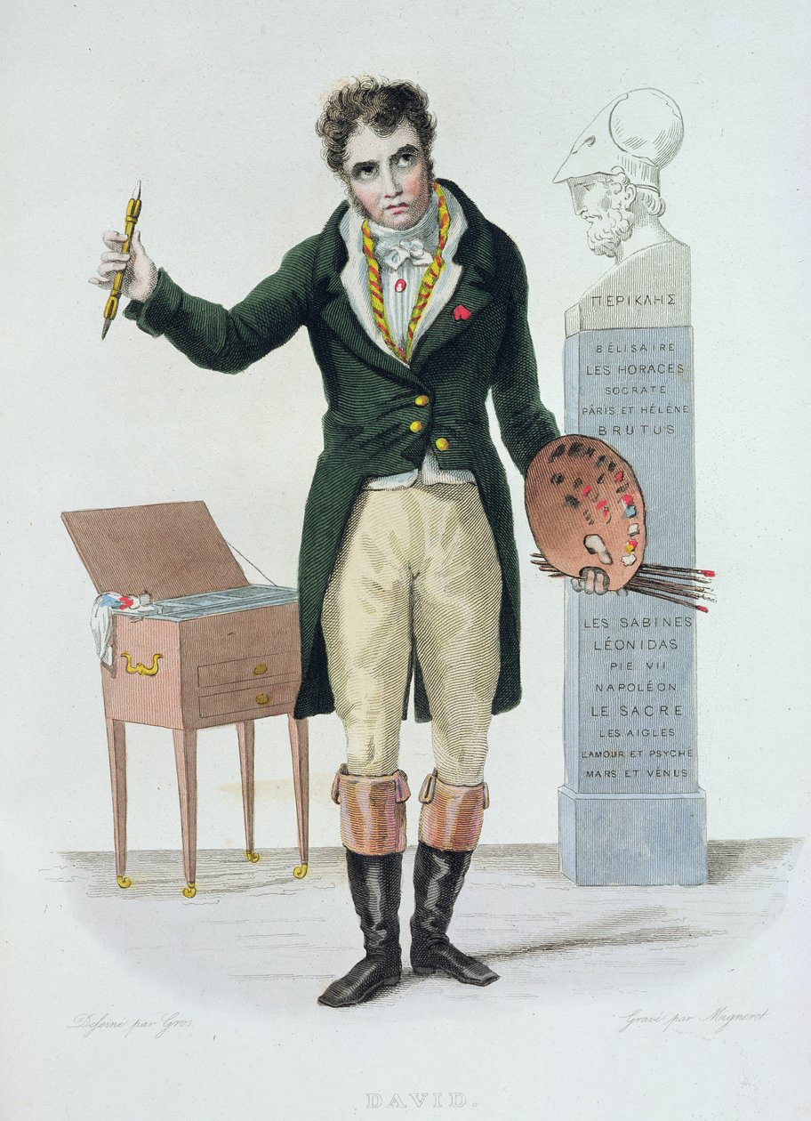 Jacques Louis David (1771-1835), E. Mennechet tarafından 