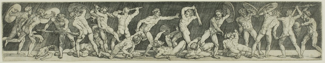 Onsekiz Çıplak Adam Savaşı by Barthel Beham