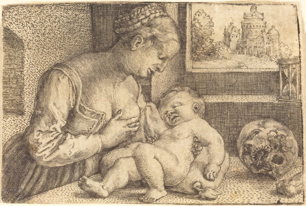 Kafatası ile Madonna by Barthel Beham