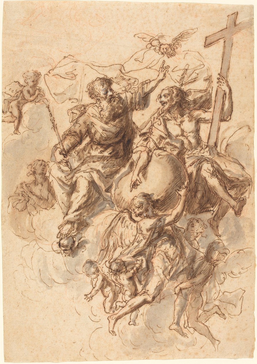 Meleklerle çevrili Üçlü Birlik by Bartholomäus Ignaz Weiss