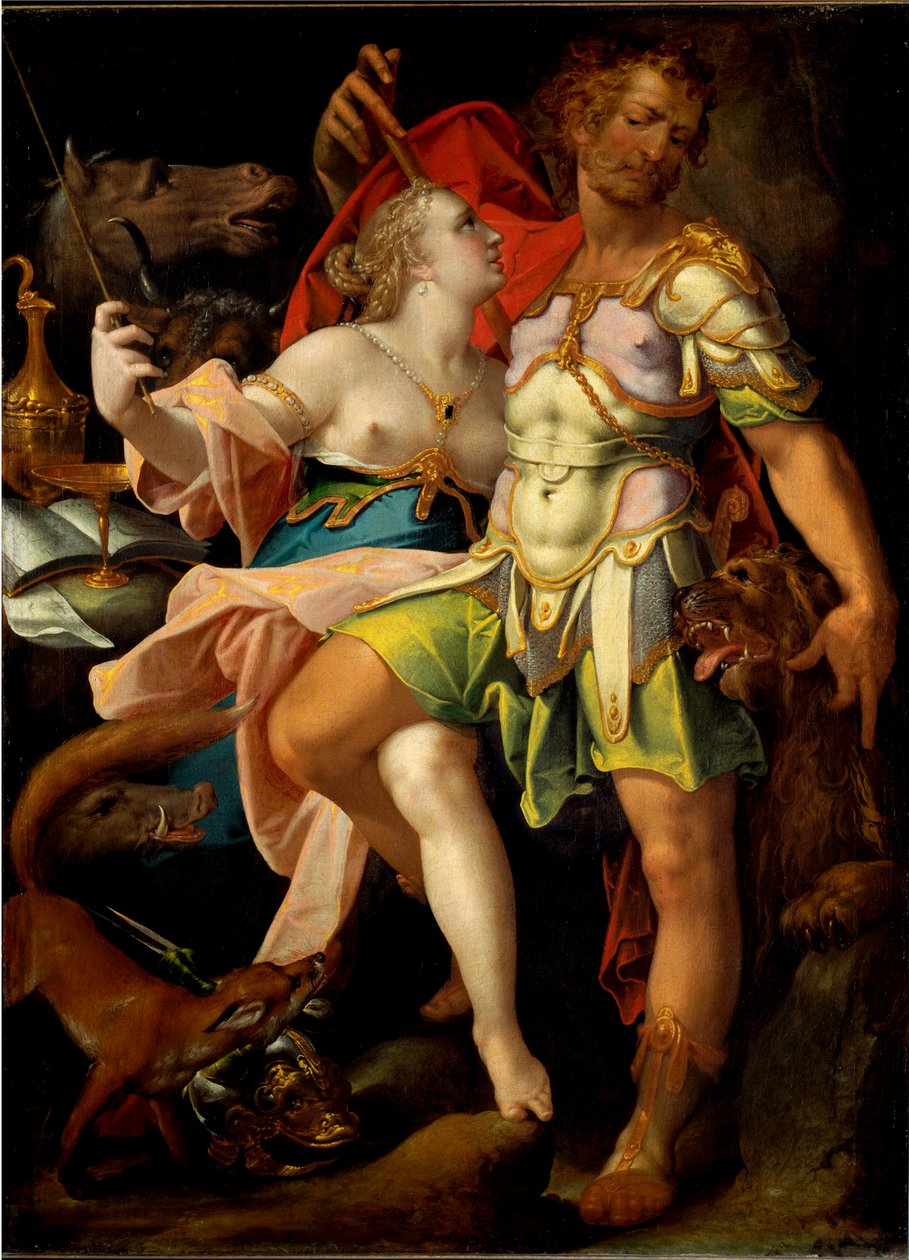 Ulysses ve büyücü Circe (resim by Bartholomaeus Spranger