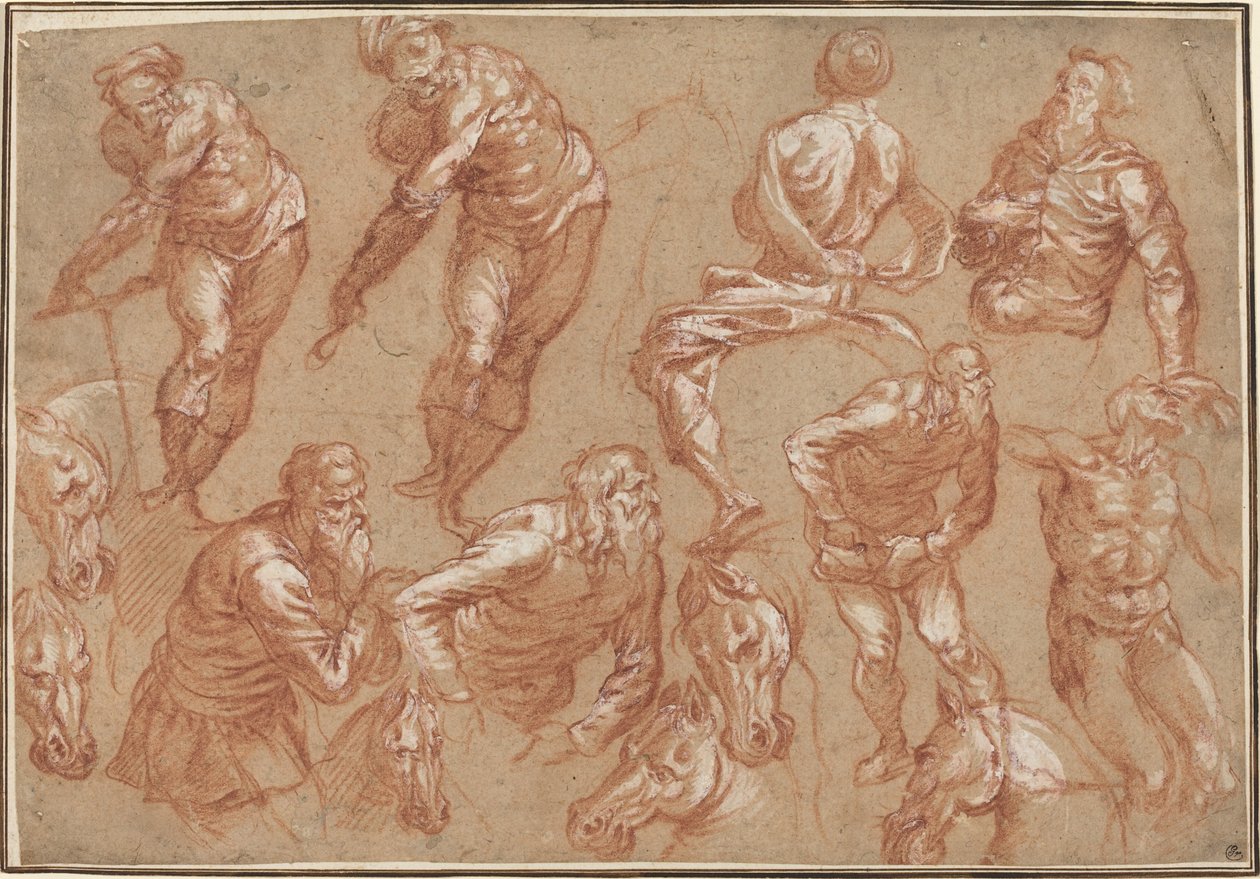 Figür Çalışmaları by Bartholomaeus Spranger after Jacopo Tintoretto