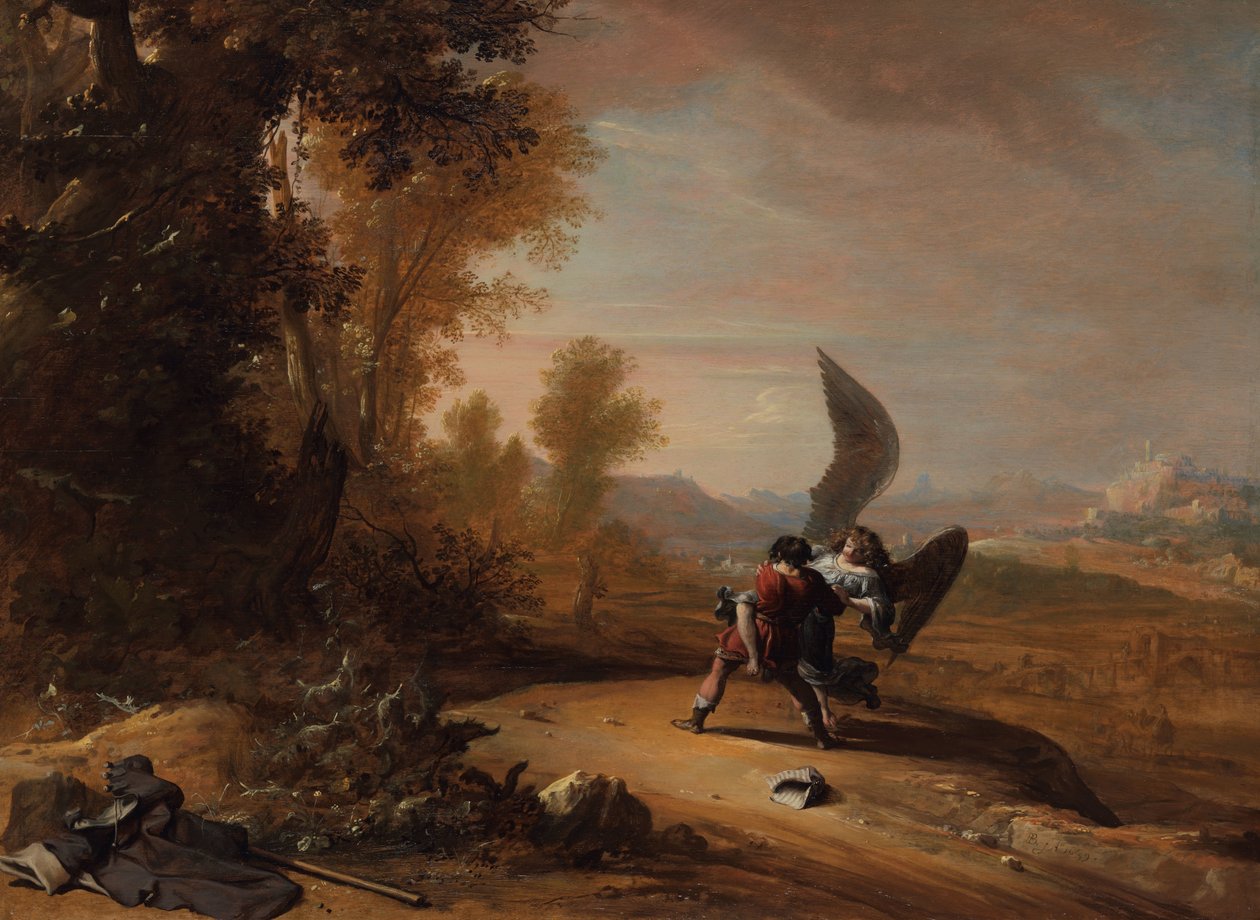 Yakup Melekle Güreşiyor (Yaratılış 32:26-31) by Bartholomeus Breenbergh