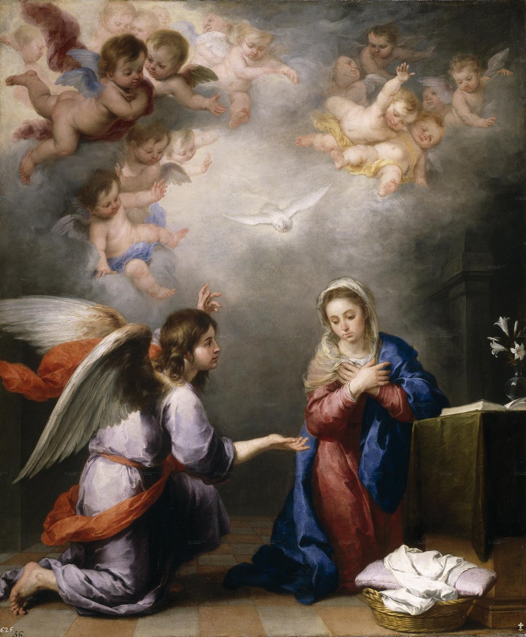 Müjde, tuval üzerine yağlı boya by Bartolomé Esteban Murillo