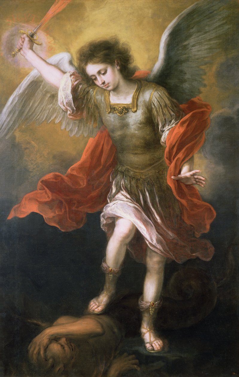 Aziz Michael şeytanı uçuruma kovuyor, 166568 by Bartolomé Esteban Murillo