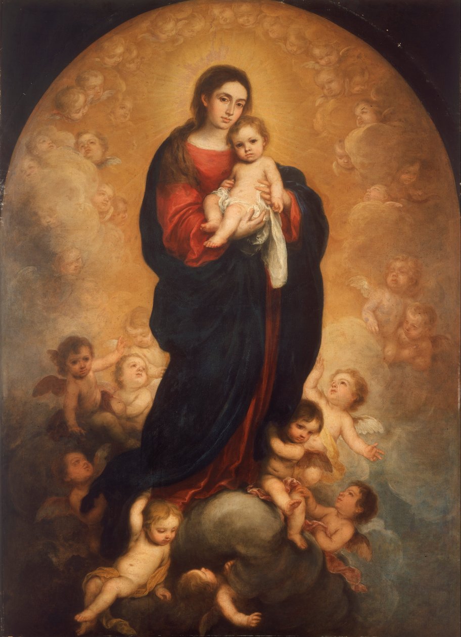 Bakire ve Zaferdeki Çocuk by Bartolomé Esteban Murillo