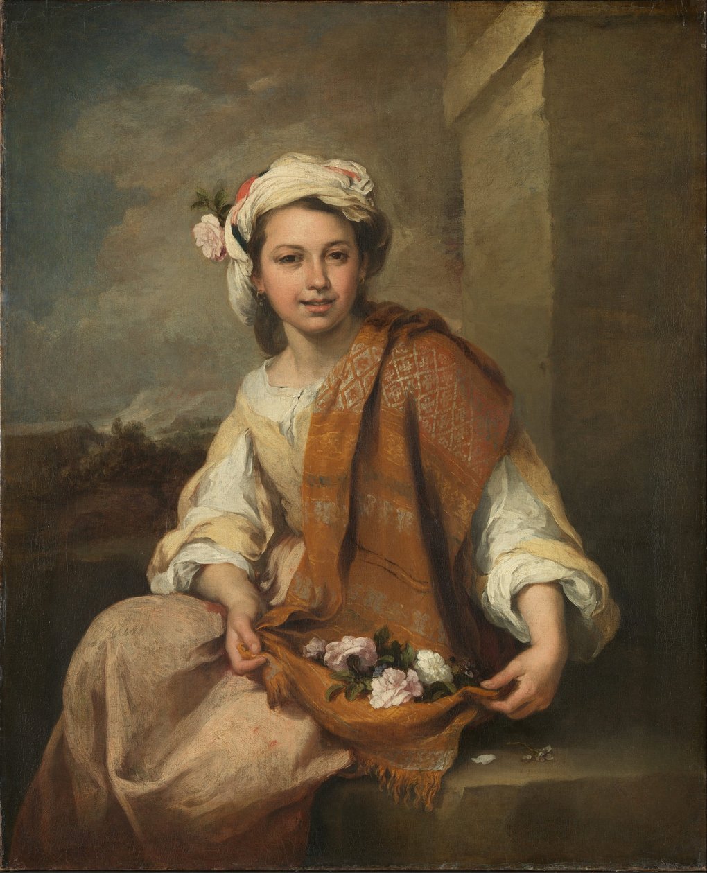çiçek kız by Bartolomé Esteban Murillo