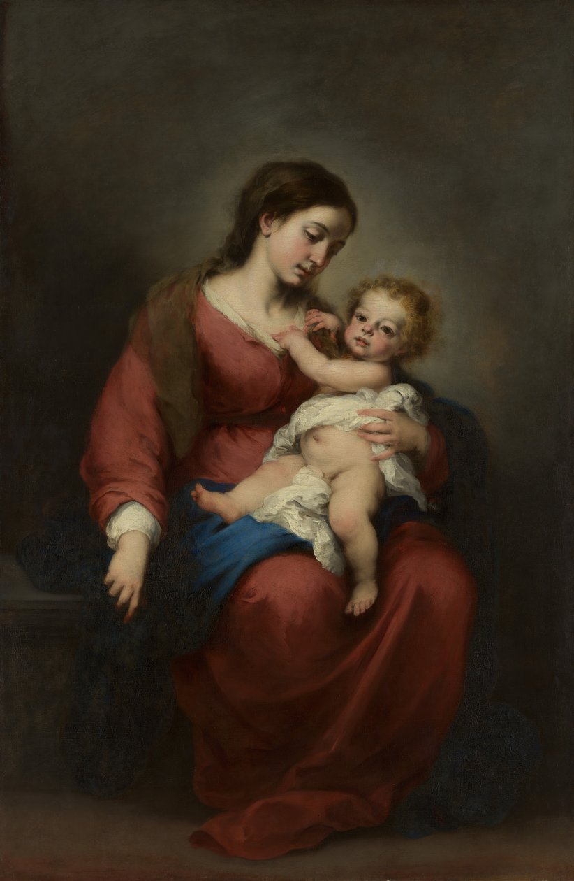 Bakire ve Çocuk, ca. 1670-72. by Bartolomé Esteban Murillo