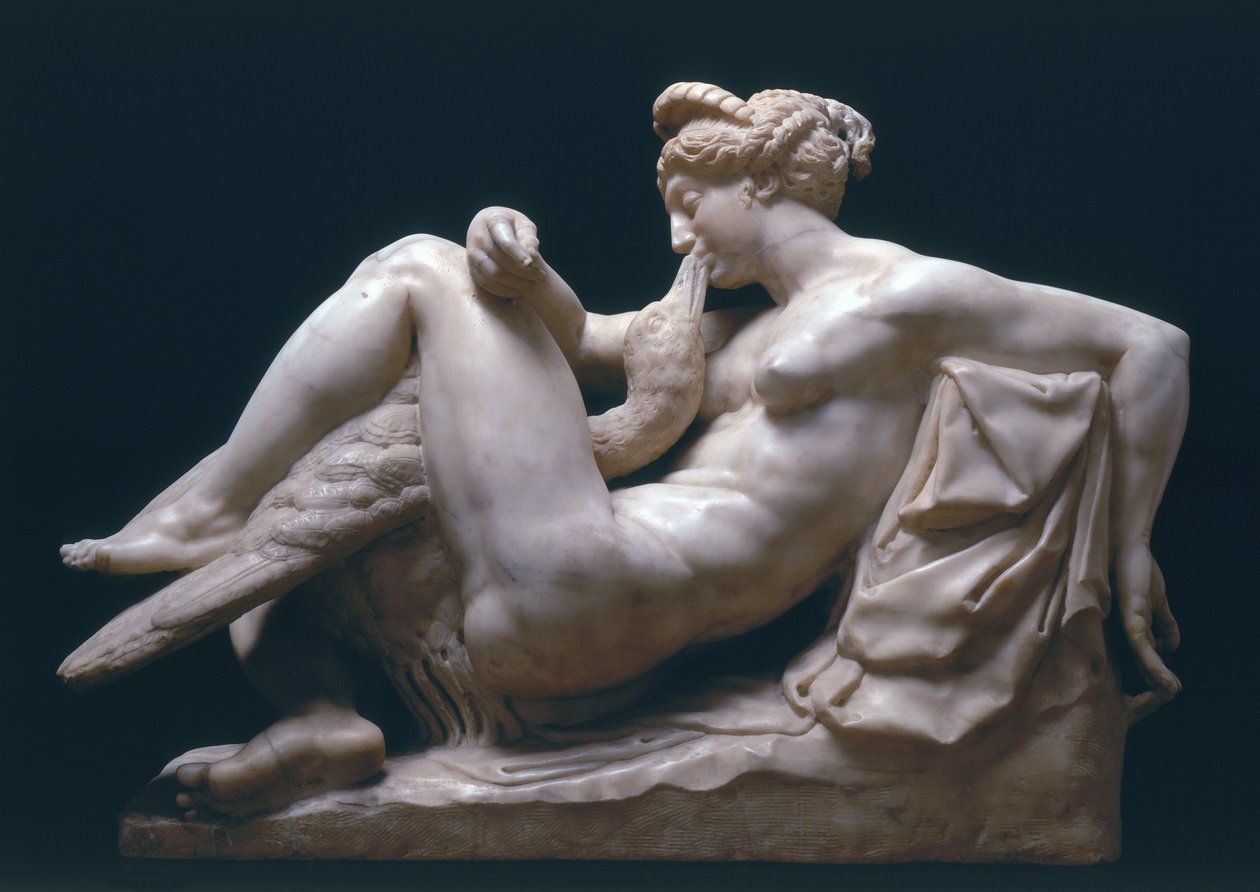 Leda ve Kuğu (mermer) by Bartolomeo Ammannati