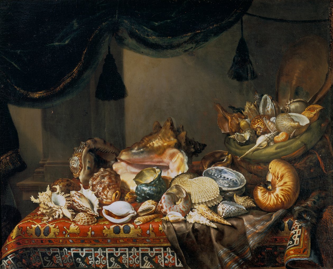 Kabukları ile natürmort by Bartolomeo Bimbi