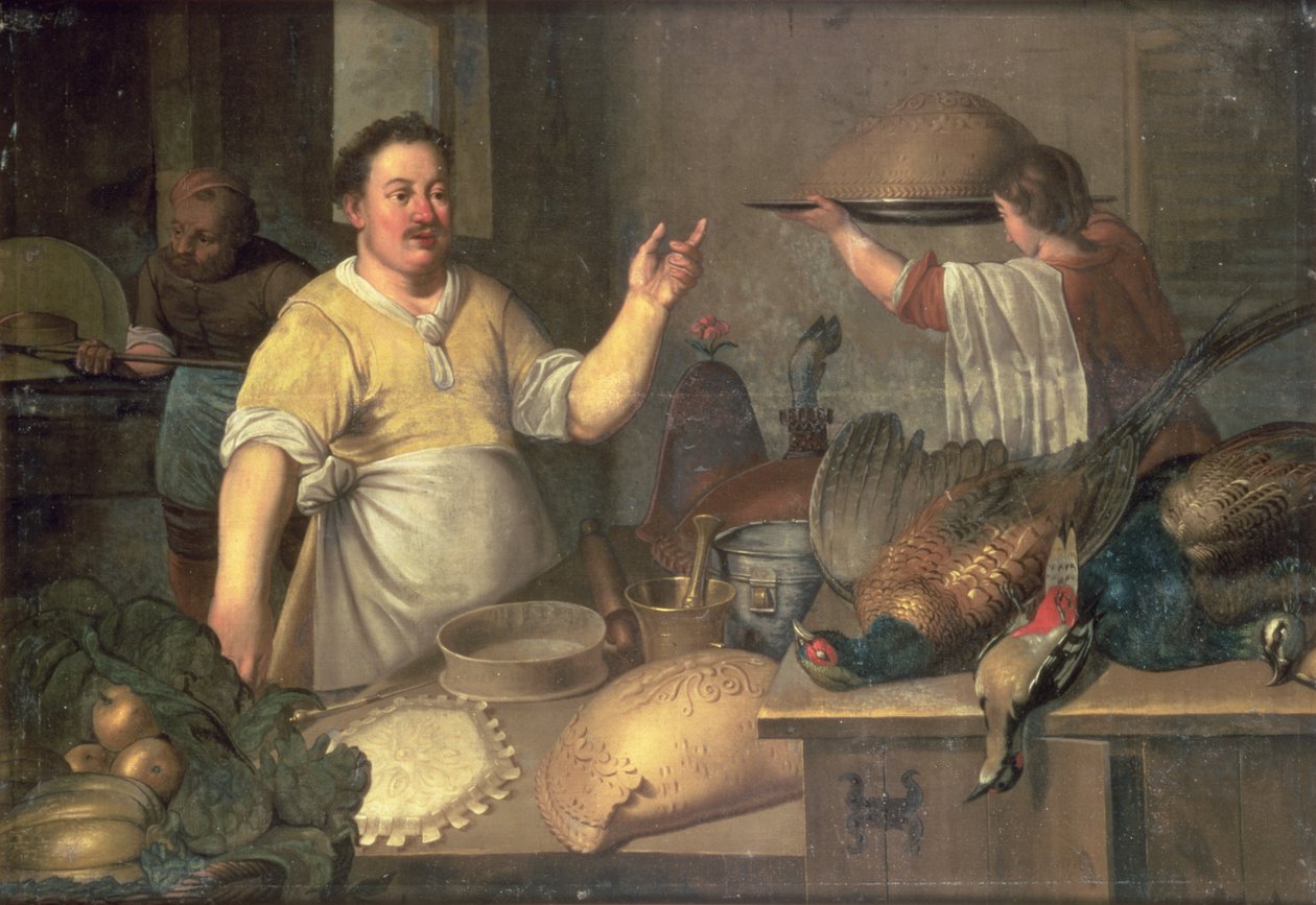 Pasta Hazırlayan Bir Fırıncı by Bartolomeo Passaroti