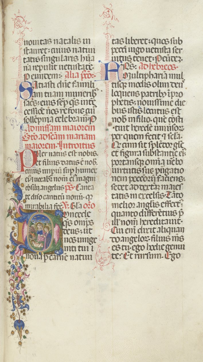 Yanlış satış: Fol. 22: Doğuş, 1469. by Bartolomeo Caporali