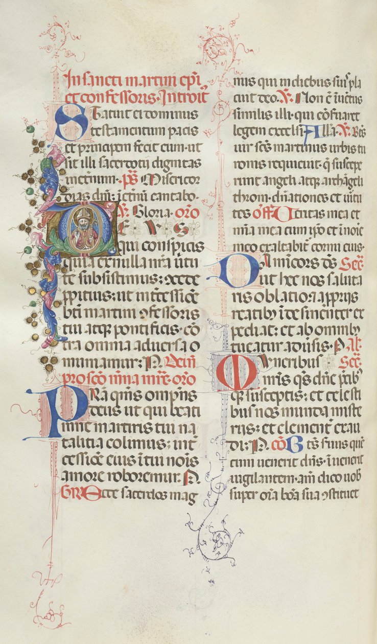 Yanlış satış: Fol. 324v: Aziz Martin, 1469. by Bartolomeo Caporali