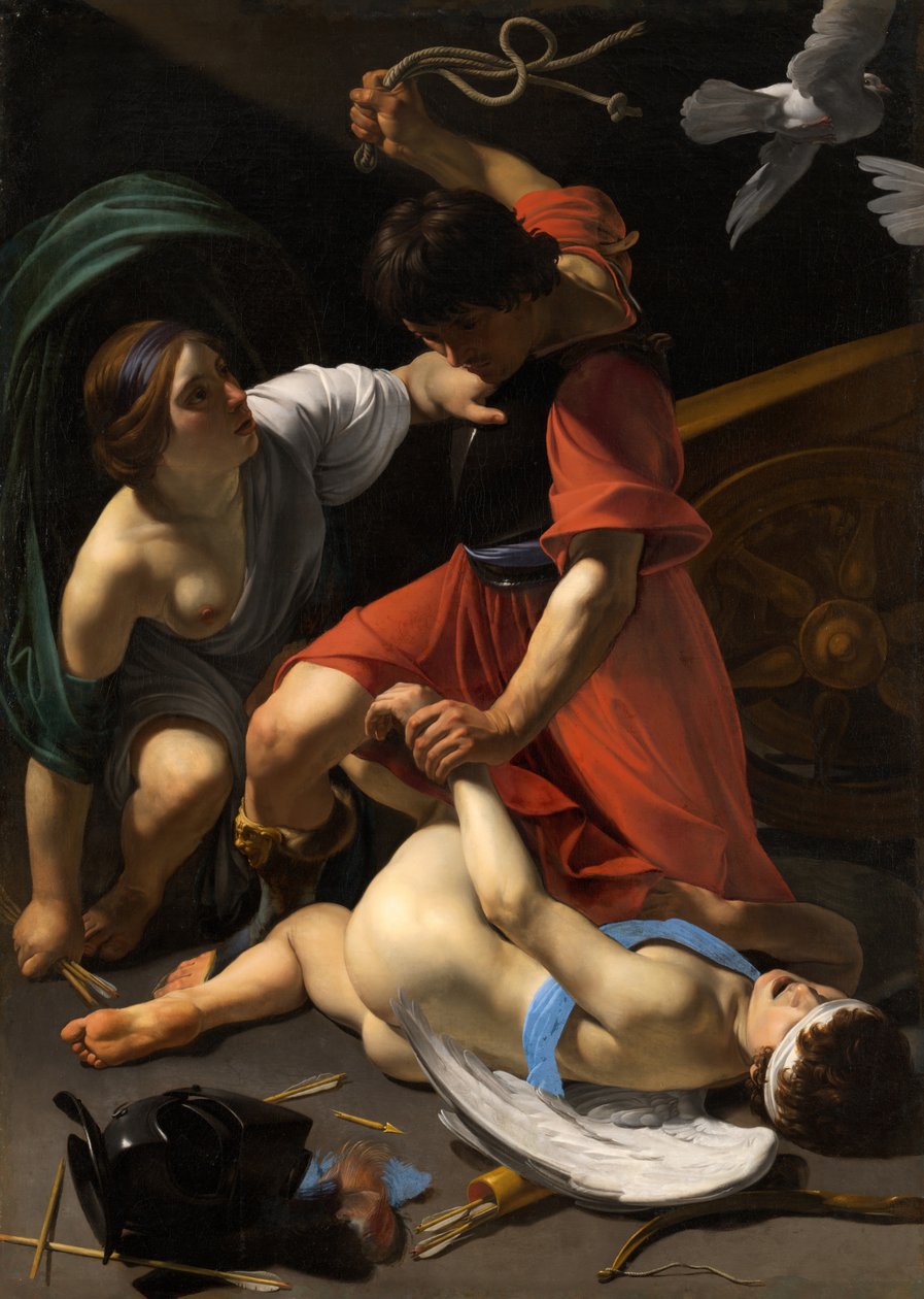 Aşk Tanrısı Azarladı, 1613. by Bartolomeo Manfredi
