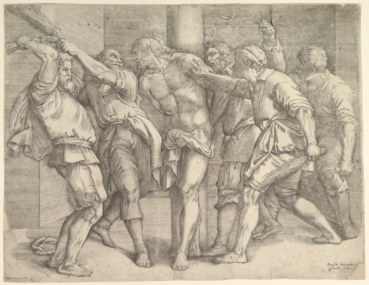 Kamçılanma, ca. 1552-61. by Battista Franco Veneziano