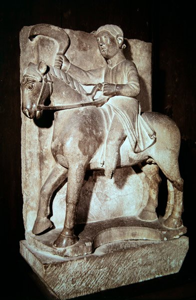 ಕುದುರೆ ಟರ್ಕಿಯ ಮೇಲೆ ರೈತ by Benedetto Antelami