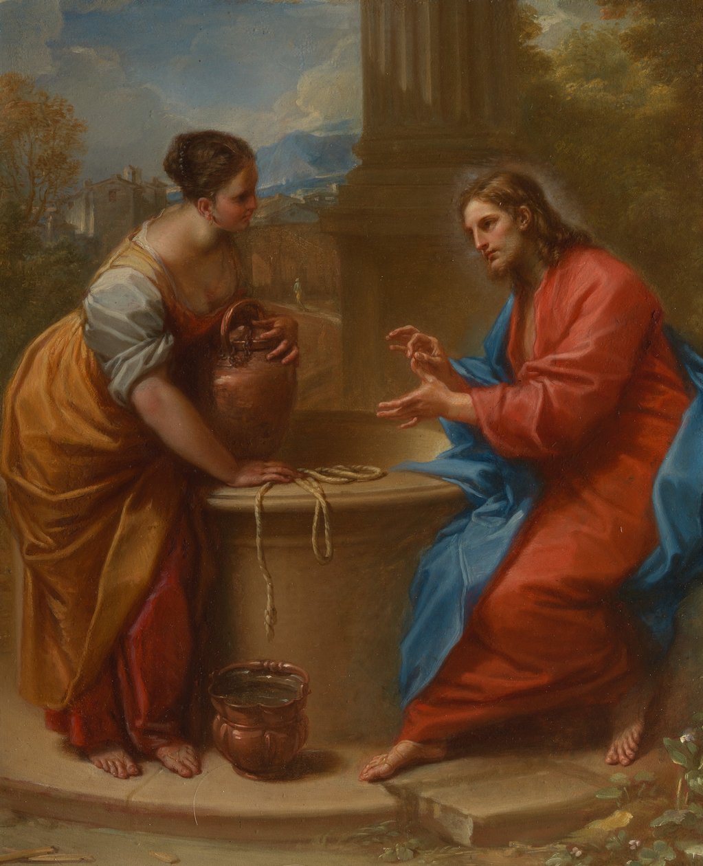 İsa ve Samiriyeli Kadın, 1715-20. by Benedetto Luti