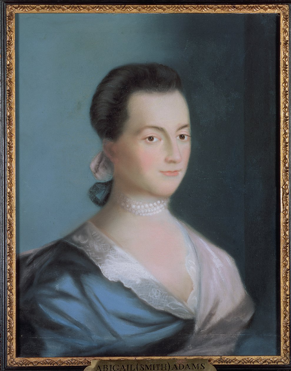Abigail Smith Adams, c.1766 (kağıt üzerinde pastel) by Benjamin Blyth