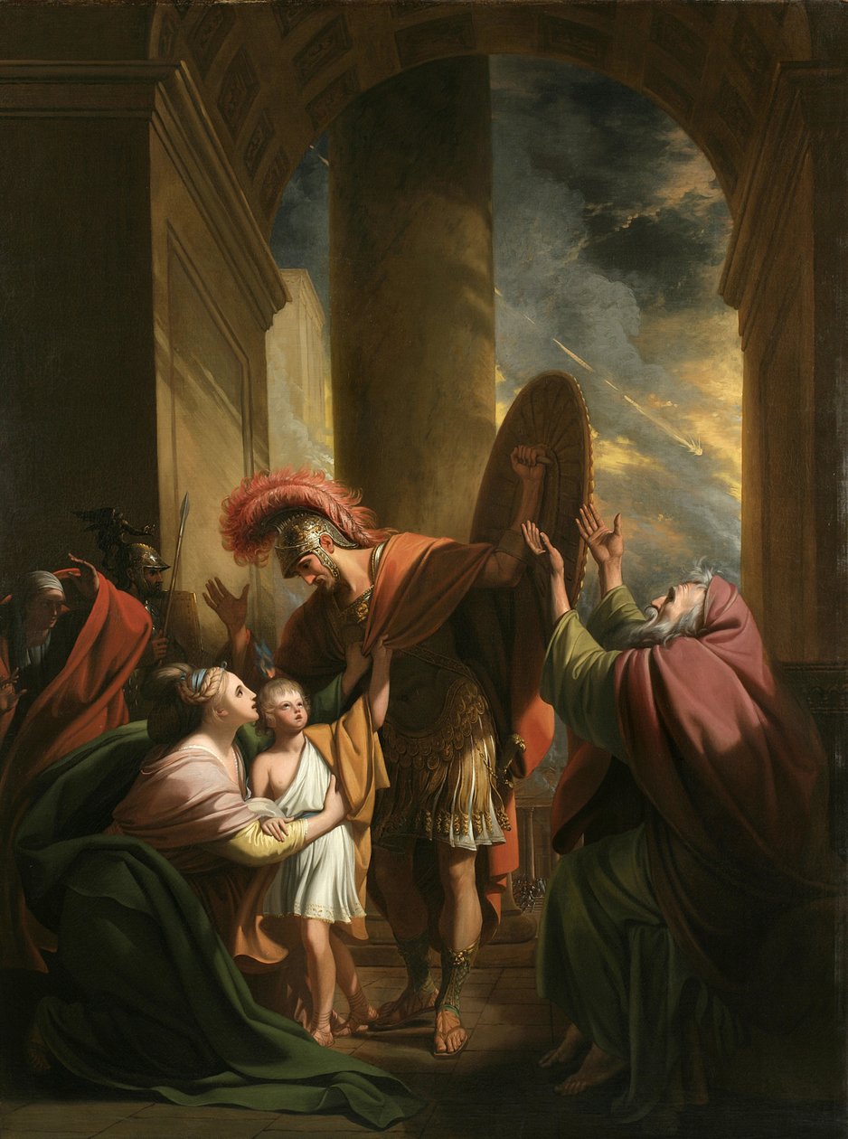 Aeneas ve Creusa, 1771 (keten üzerine yağlı boya) by Benjamin West