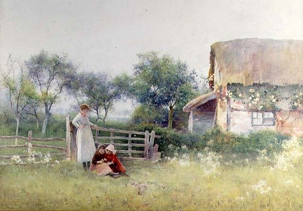 Çayır çiçekleri toplamak by Benjamin D. Sigmund