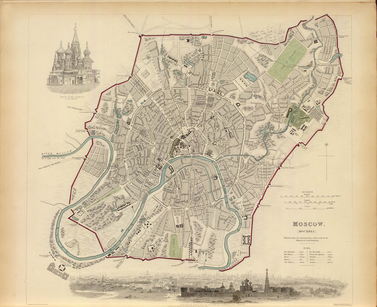 Moskova Planı, 1836. by Benjamin Rees Davies
