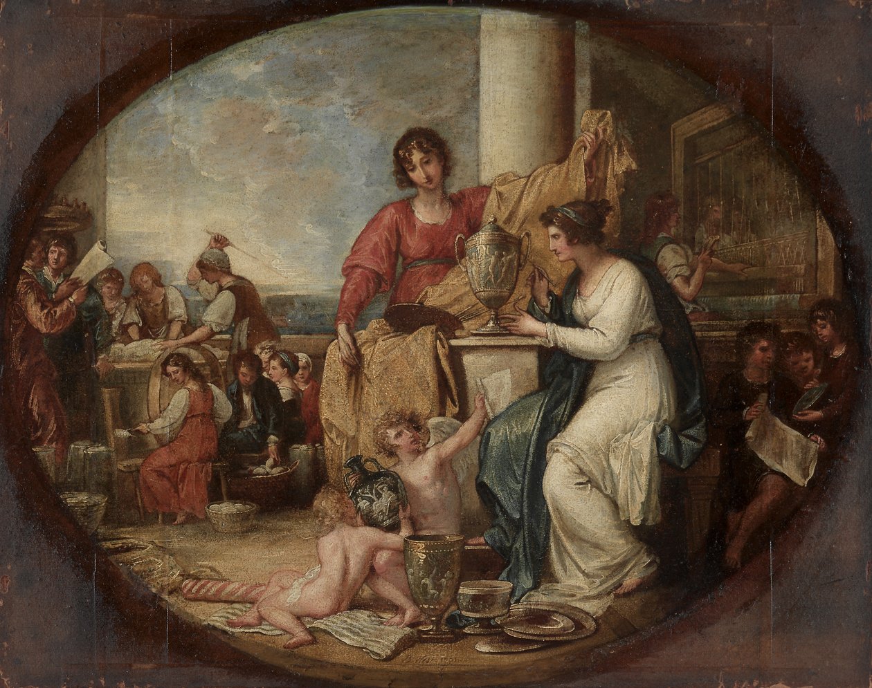 İngiliz Fabrikası; Bir Eskiz by Benjamin West