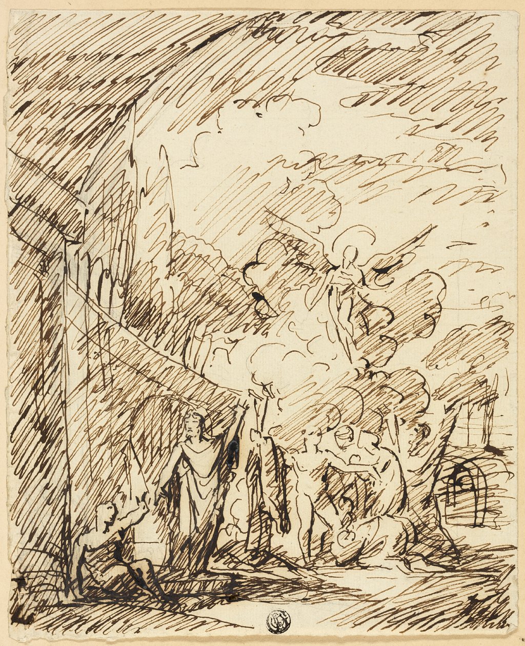 Manzaradaki Figürler by Benjamin West