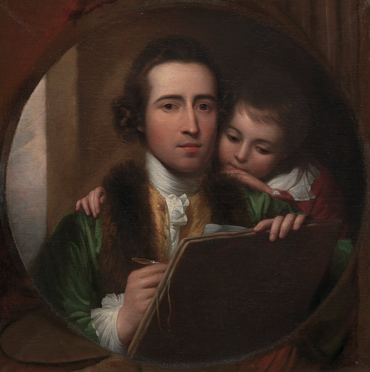 Sanatçı ve Oğlu Raphael by Benjamin West