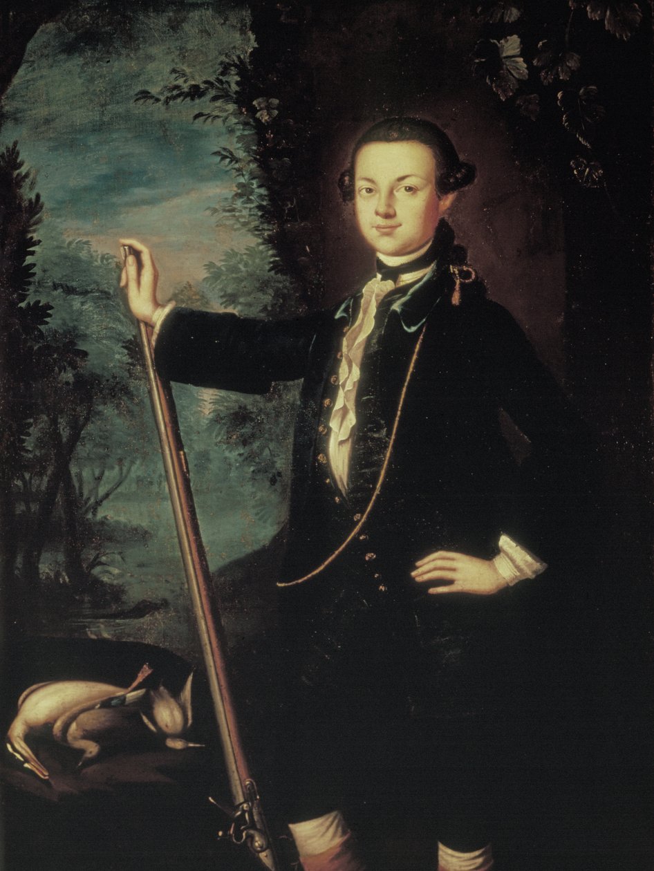 Thomas Mifflin (1744-1800), c.1757-59 (tuval üzerine yağlı boya) by Benjamin West