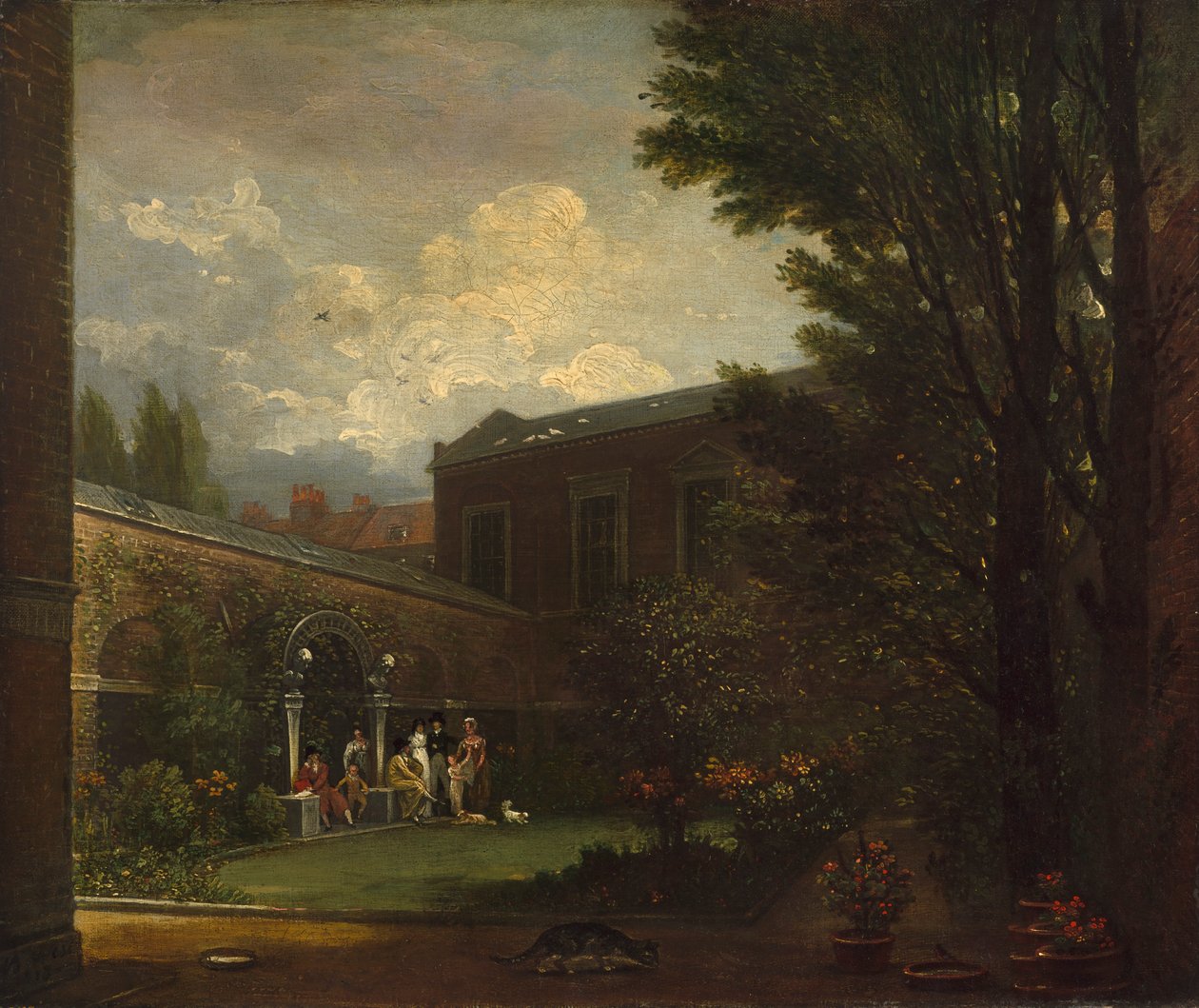 Stüdyo Bahçesinde Batı Ailesi, 1808-1809. by Benjamin West