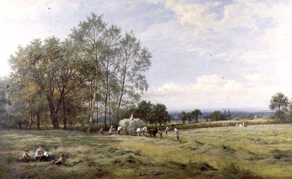 İngiliz Hayfield by Benjamin Williams Leader