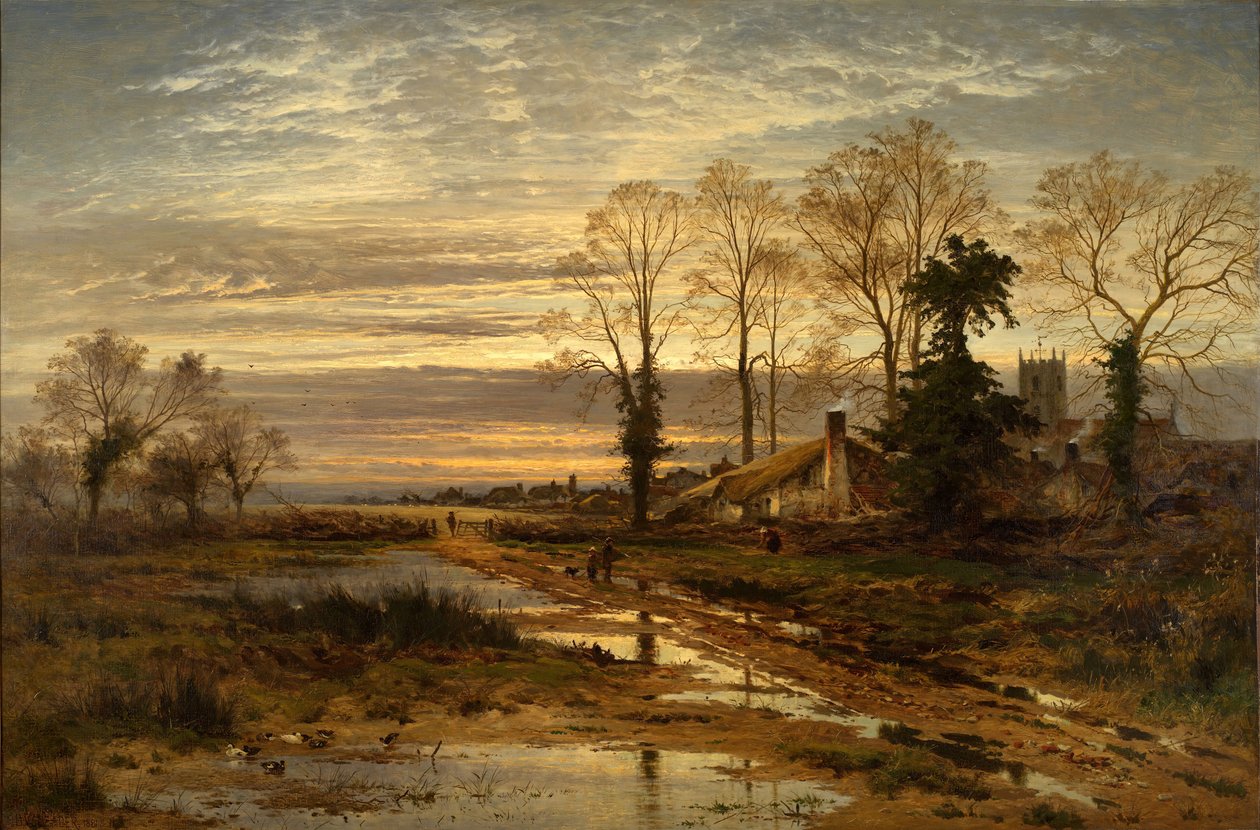 Şubat Doldur Dyke, 1881. by Benjamin Williams Leader