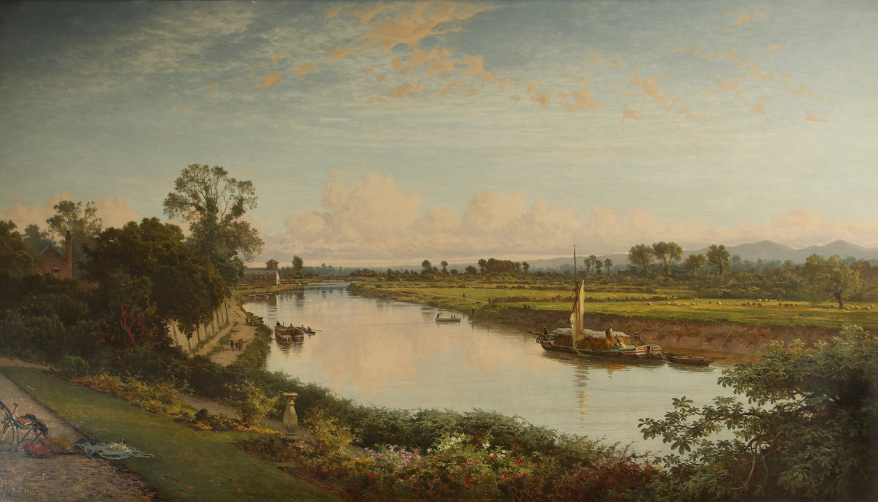Pürüzsüz Severn Çayı, 1886 by Benjamin Williams Leader