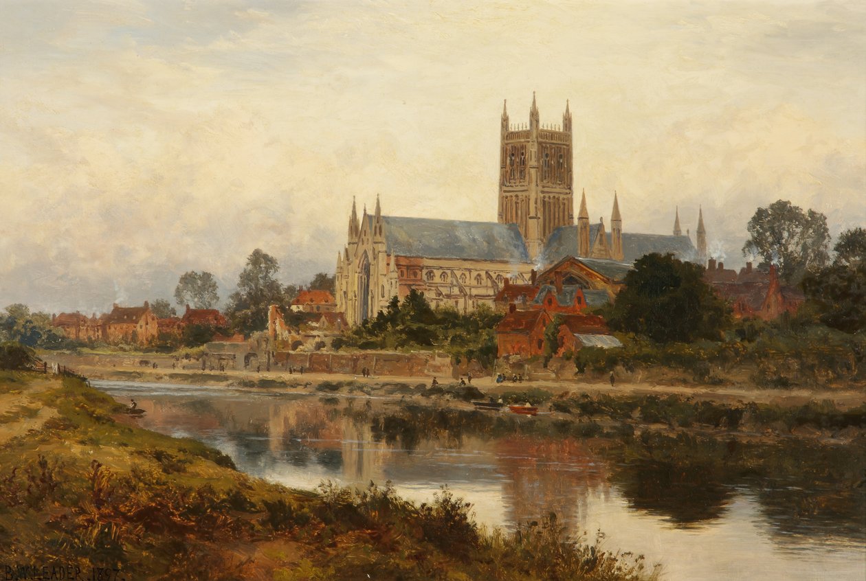 Worcester Katedrali, 1897 by Benjamin Williams Leader