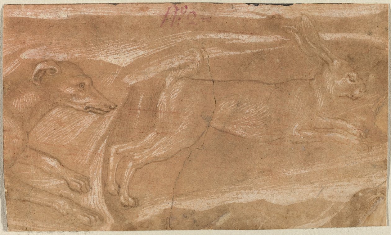 Tavşanı Kovalayan Tazı by Benozzo Gozzoli