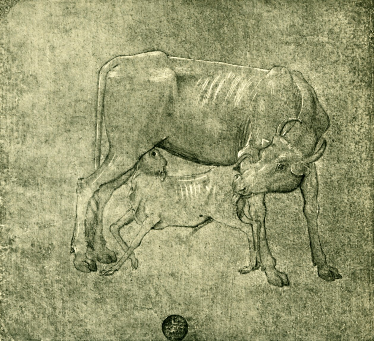 İnek ve buzağı, 15. yüzyılın ortaları, 1943. by Benozzo Gozzoli