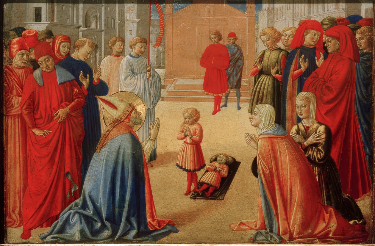 Aziz Zenobius ölü bir çocuğu diriltir by Benozzo Gozzoli