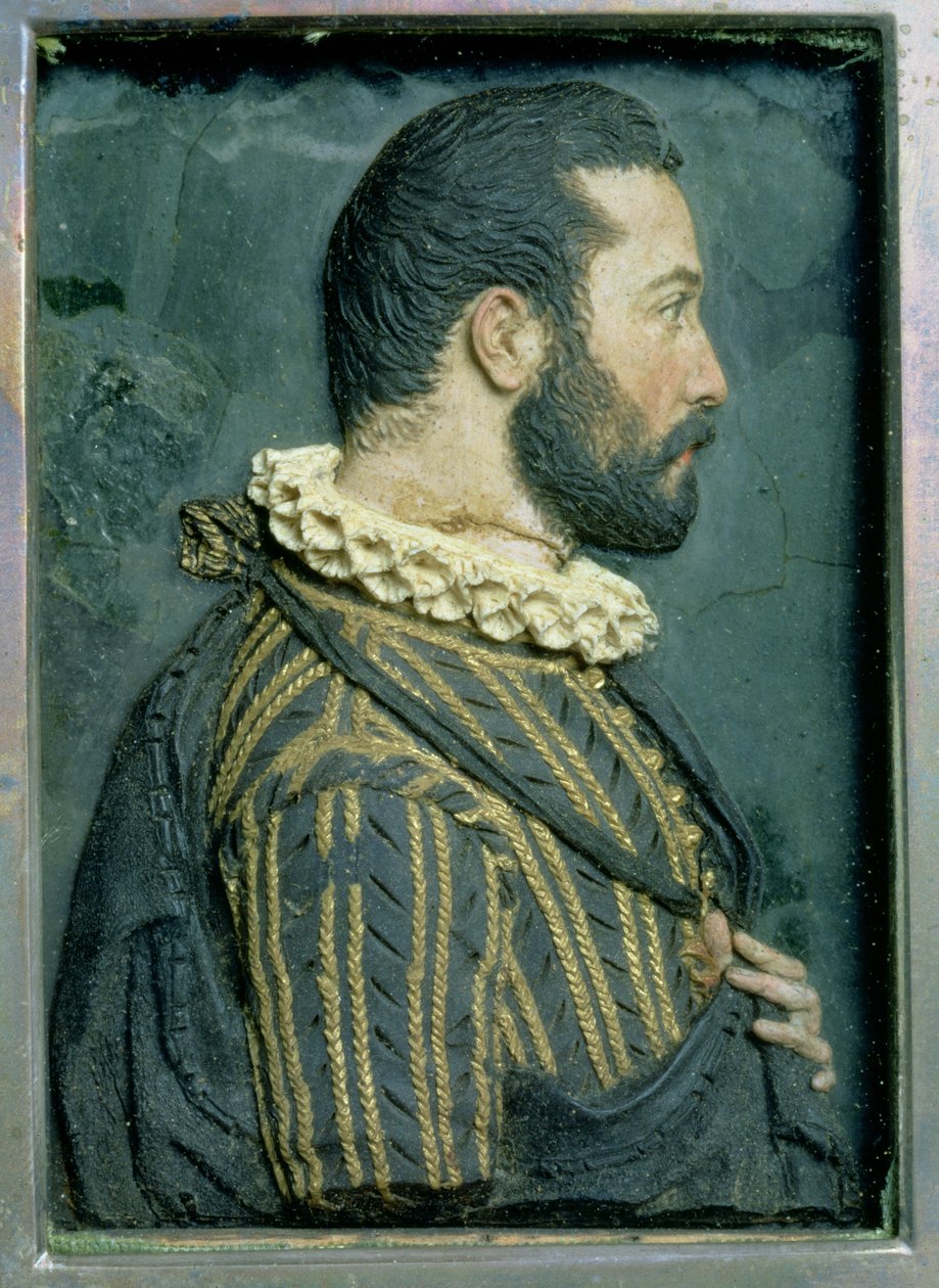 Andlitsmynd af Francis I, Frakkakonungi (1494-1547) (vax) by Benvenuto Cellini