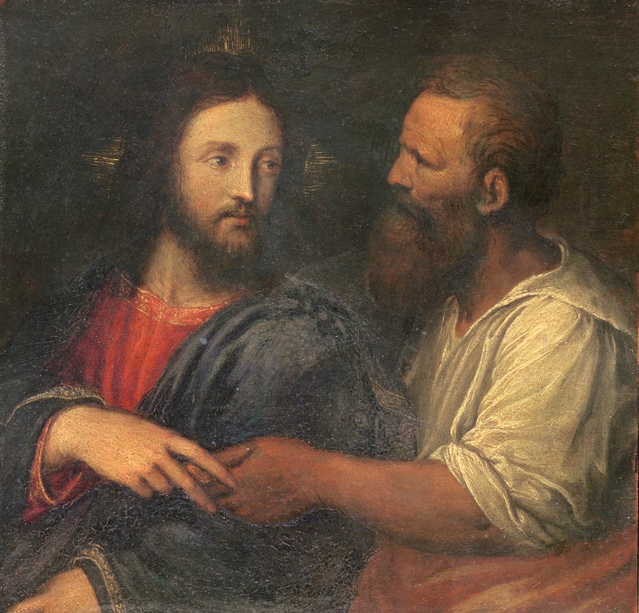 Haraç Para ile Mesih (panel) by Benvenuto Tisi da Garofalo