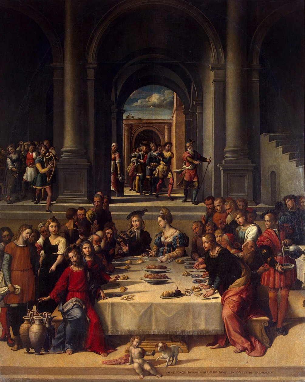 Cana'da Düğün Ziyafeti by Benvenuto Tisi da Garofalo