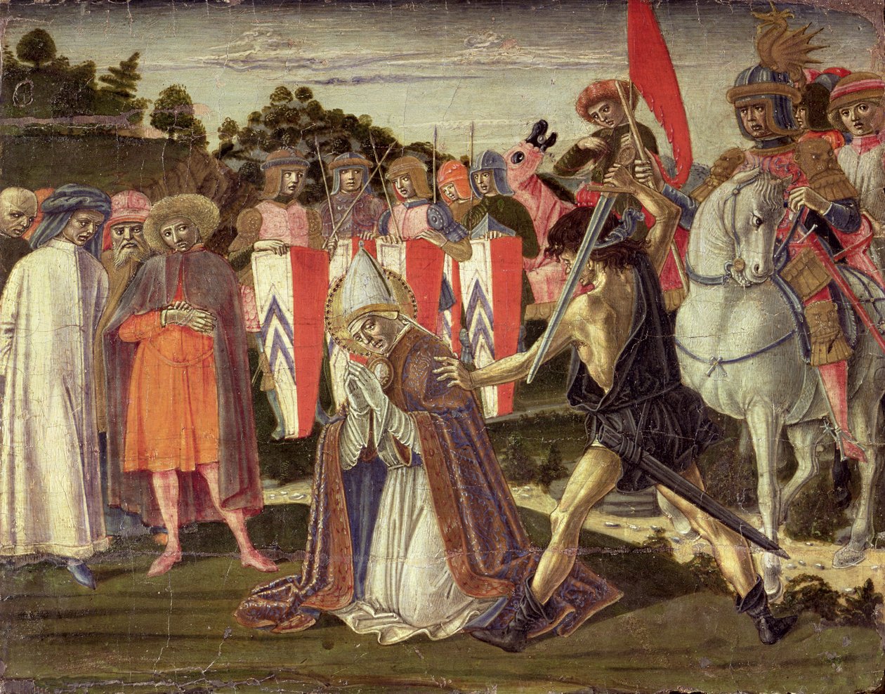 Aziz Fabian'ın şehadet (panel) by Benvenuto di Giovanni