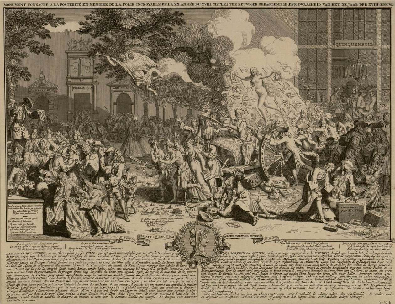 Hukuk sisteminin işleyişi ve iflası üzerine hiciv baskısı 1720 by Bernard Picart