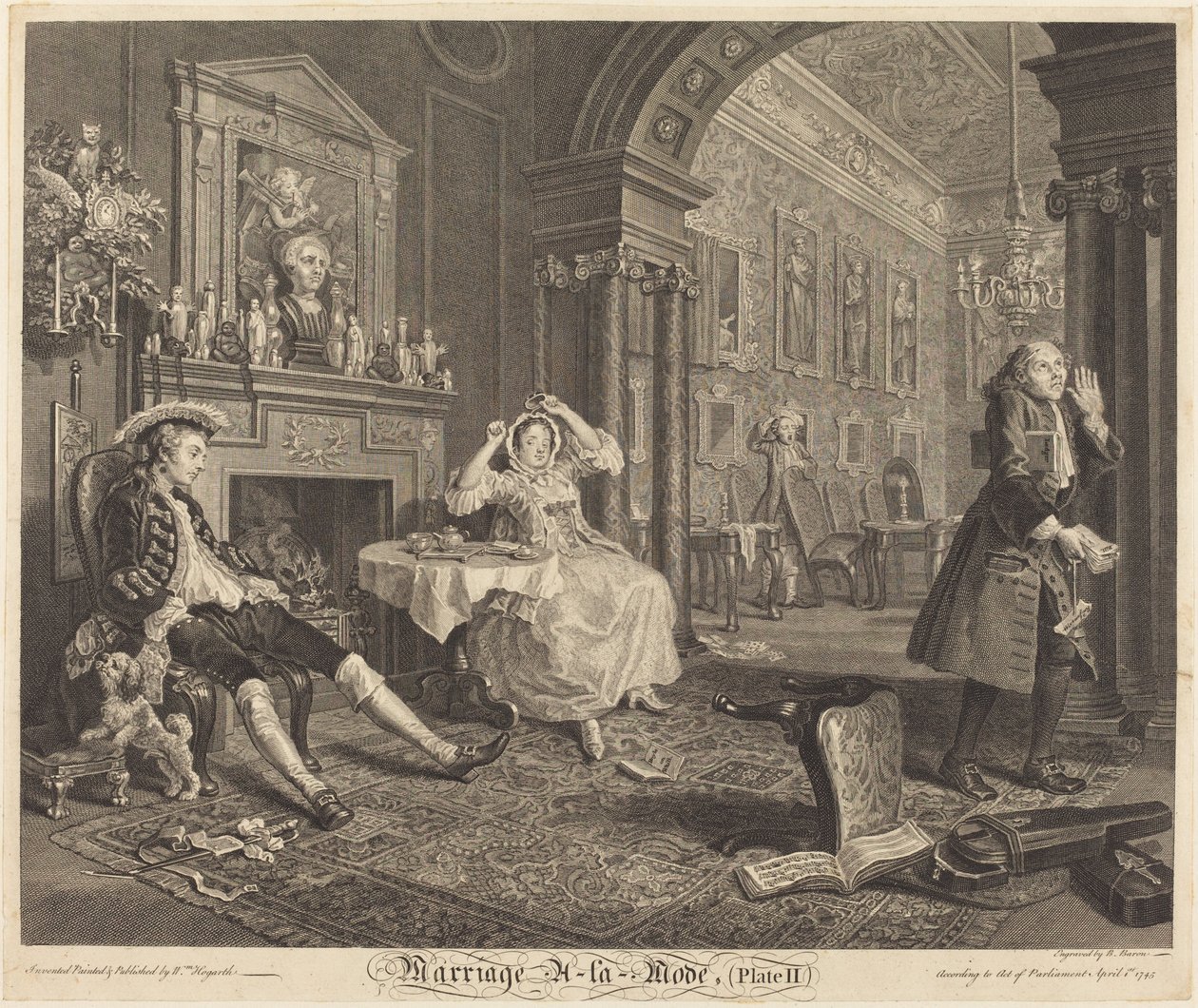 Evlilik a la Mode: pl. 2, 1745. by Bernard Baron