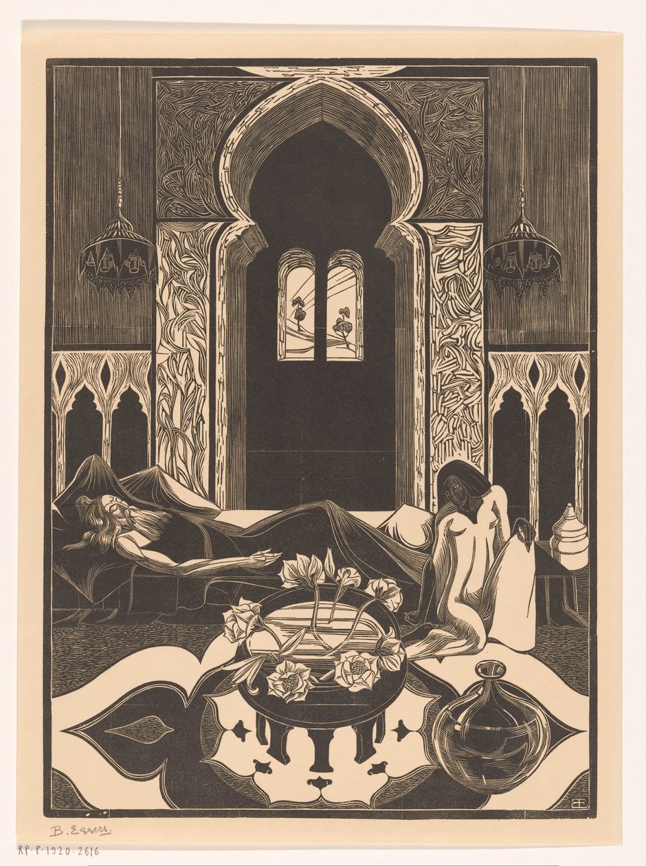 kadın izliyor by Bernard Essers (signed by artist)