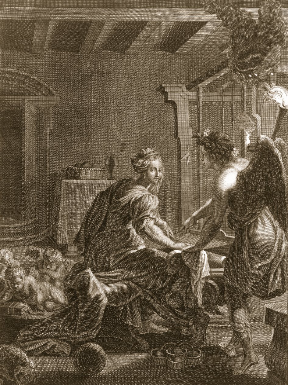 Penelope Tezgahında, 1731 by Bernard Picart